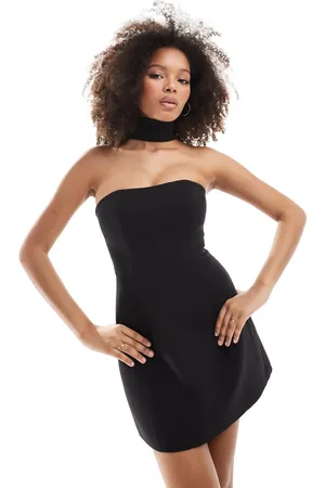 EVER NEW Scarf neck mini dress in