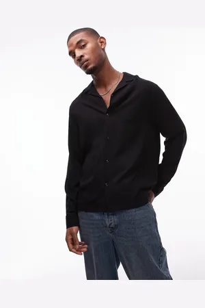 Topman Long sleeve viscose shirt in