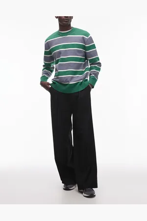 Topman Premium high waist wide leg wool mix suit pants in