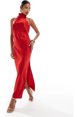 Jarlo Halter neck midi dress in