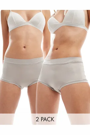 ASOS Bella 2 pack super soft high waist shortie in