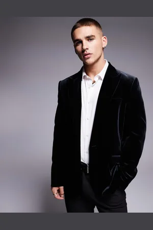 ASOS Slim fit velvet blazer in