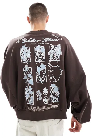 ASOS Extreme oversized sweatshirt with floral back print in