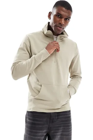 SCALPERS Icon turtle zip sweatshirt in light khaki
