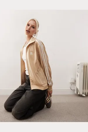 adidas Adicolor firebird track jacket in beige