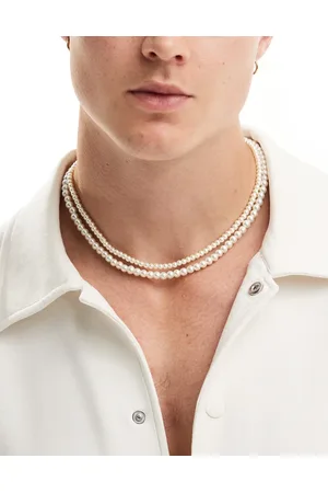 ASOS 4mm and 6mm double row faux pearl necklace