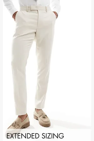ASOS Wedding new skinny suit pants in stone textured basketweave