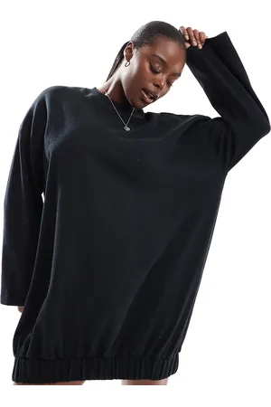 ASOS ASOS DESIGN Curve cocoon sleeve mini sweatshirt dress in