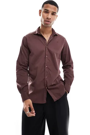 SCALPERS Atle Shirt In Burgundy