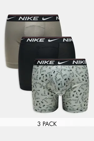 Nike Dri-Fit ultra comfort 3 pack boxer brief in black/gray print/green