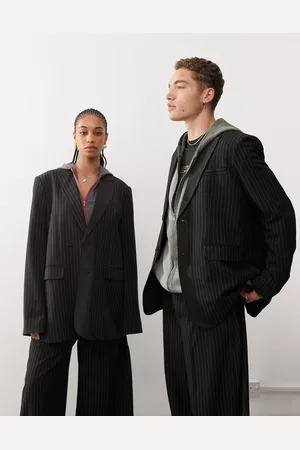 COLLUSION Unisex oversized blazer in pinstripe - part of a set