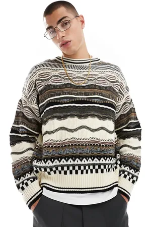 Cotton On Cotton On vintage mix knit sweater in stone