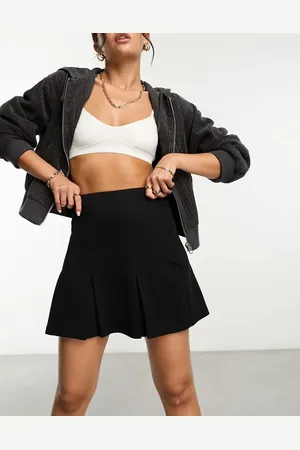 ASOS Pleated jersey twill mini skirt in