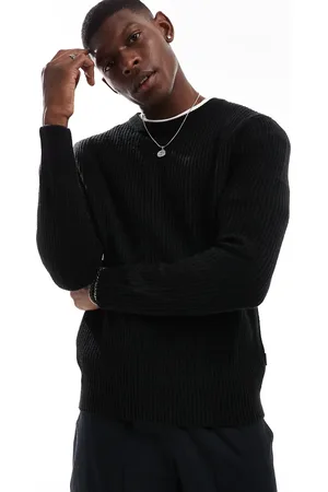 JJ Ribbed crew neck sweater in