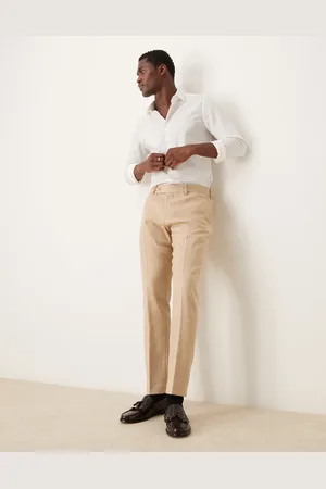 ASOS New skinny wool mix suit pants in beige puppytooth