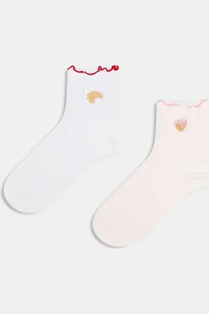 ASOS 2 pack breakfast socks with frill edge