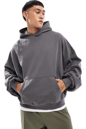 ASOS Essential extreme oversized hoodie in charcoal