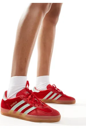 adidas Gazelle Indoor sneakers with velvet detail in and green