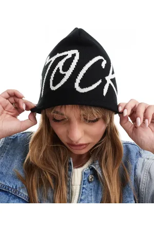 ASOS Beanie with stockholm scribble design