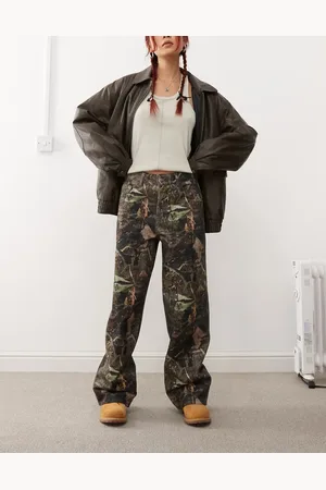 COLLUSION X002 baggy jeans in tree camo print