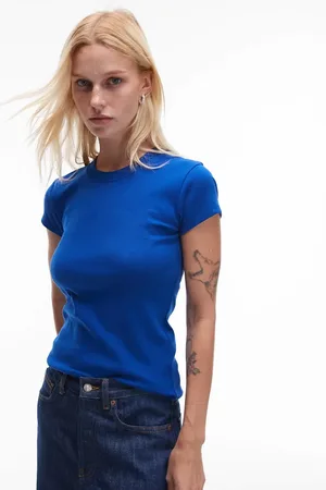 Topshop Everyday tee in cobalt
