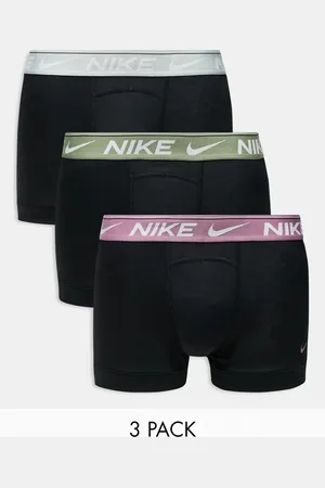 Nike Dri-Fit ultra comfort 3 pack briefs with colored waistband in green/ /plum