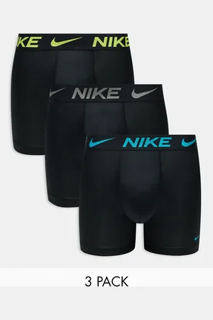Nike Essential Microfiber 3 pack boxer briefs with colored waistbands in