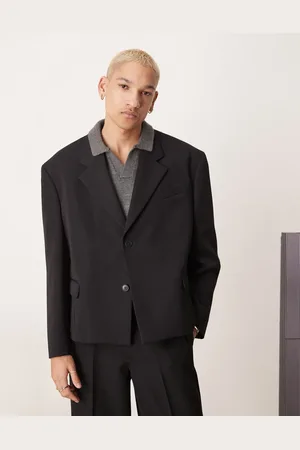 ASOS Oversized cropped suit jacket in