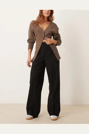 Y.A.S High waisted front seam pintuck pants in