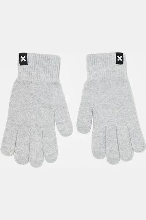 COLLUSION Touch screen gloves in light heather