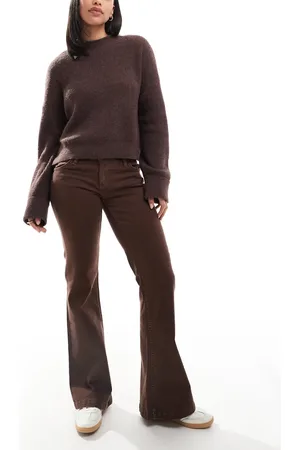 Bershka Denim look flared pants in