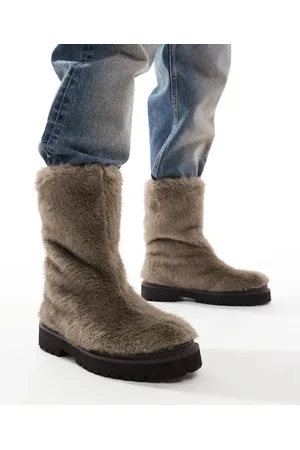 ASOS Pull on boots in faux fur