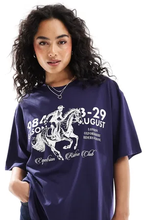 ASOS Boyfriend fit T-shirt with horse graphic in