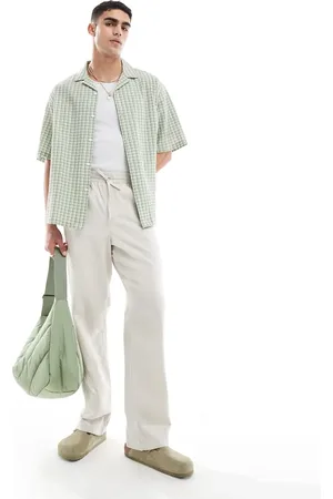 ASOS Baggy linen pants with elastic waist