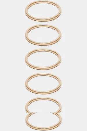 Topshop Bailey 6-pack bangles in tone