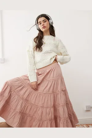 Miss Selfridge Knit sweater with lace trim detailing