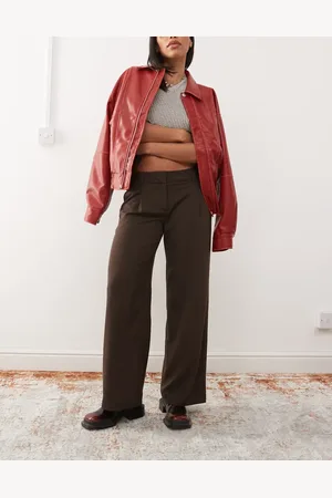 Monki Low waist tailored pants in