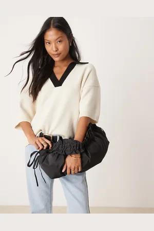 Glamorous Nylon ruched crossbody bag in