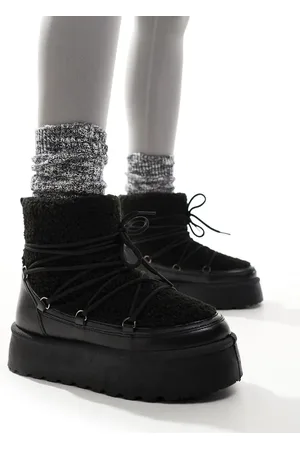 South Beach Borg Lace Up Platform Mini Boot in