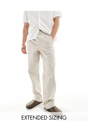 ASOS Baggy fit pull on pants in stone