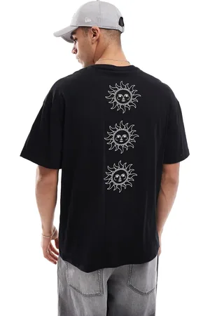 JACK & JONES Oversized sun back print t-shirt in
