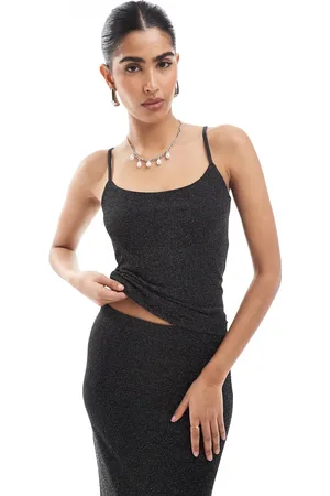 VERO MODA Mix & match cami top in glitter - part of a set