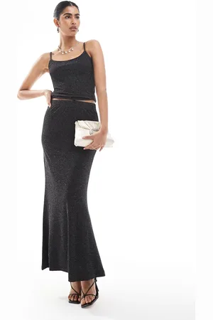 VERO MODA Mix & match maxi skirt in glitter - part of a set