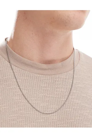 LOST SOULS 2mm thin rolo chain necklace in stainless steel