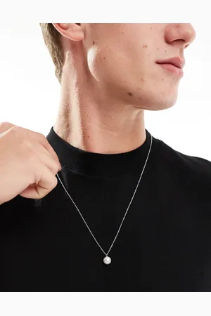 LOST SOULS Pearl pendant necklace in stainless steel