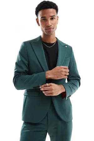 Twisted Tailor Buscot skinny suit jacket in forest - part of a set