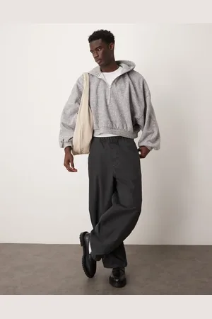 ASOS Heavyweight extreme oversize cropped hoodie in brushed fleece