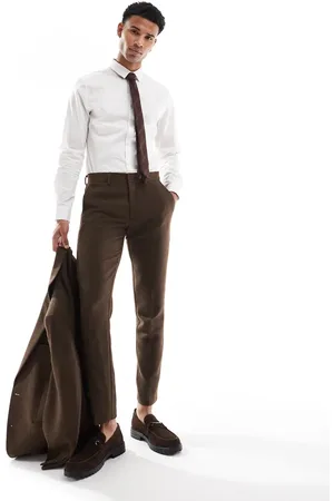 ASOS Skinny suit pants with wool in twill