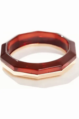 ASOS ASOS DESIGN Curve Limited Edition bangle bracelet with mixed resin and tone detail