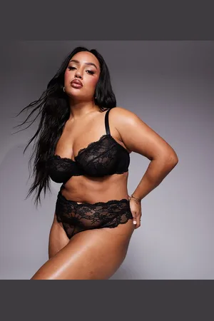 ASOS ASOS DESIGN Curve Lola lace thong in